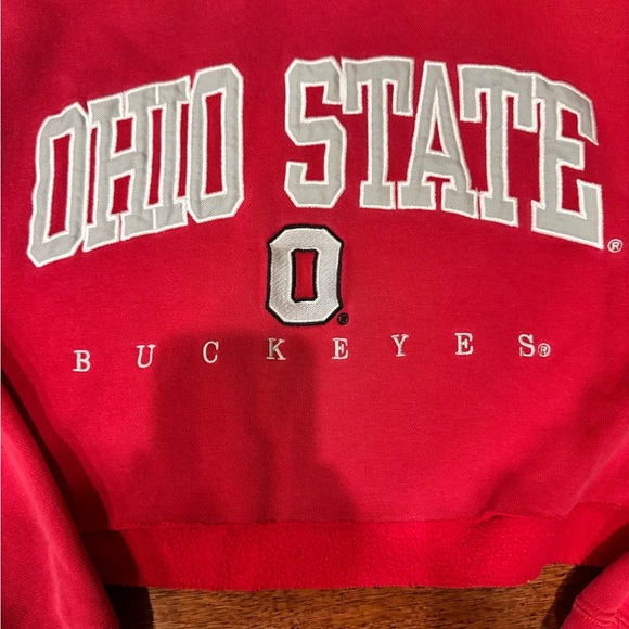 Women's Vintage Ohio State Buckeyes Cropped Hooodie - Picture 2 of 3